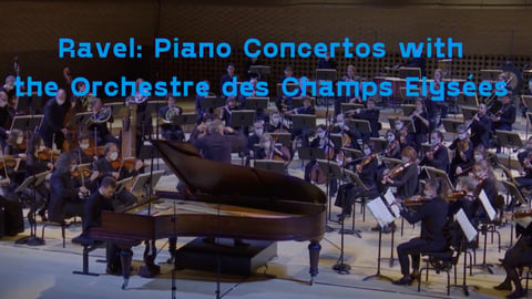 Ravel: Piano Concertos conducted by Louis Langrée with the Orchestre des Champs Elysées and David Kadouch (Piano) cover image
