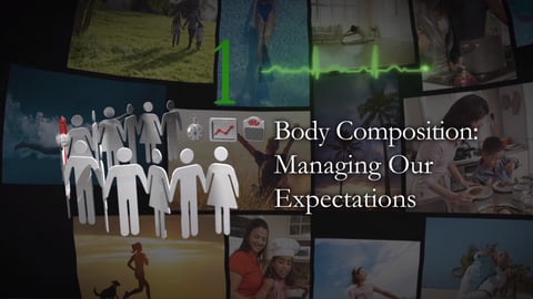 Changing body composition through diet and exercise. Episode 1, Body composition: managing our expectations cover image