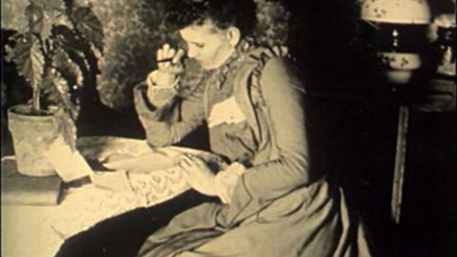 Picture of a woman sewing